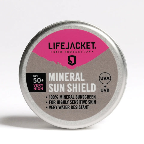 LifeJacket SPF 50+ Mineral Sun Shield - 100% mineral sunscreen for sensitive skin in recyclable tin
