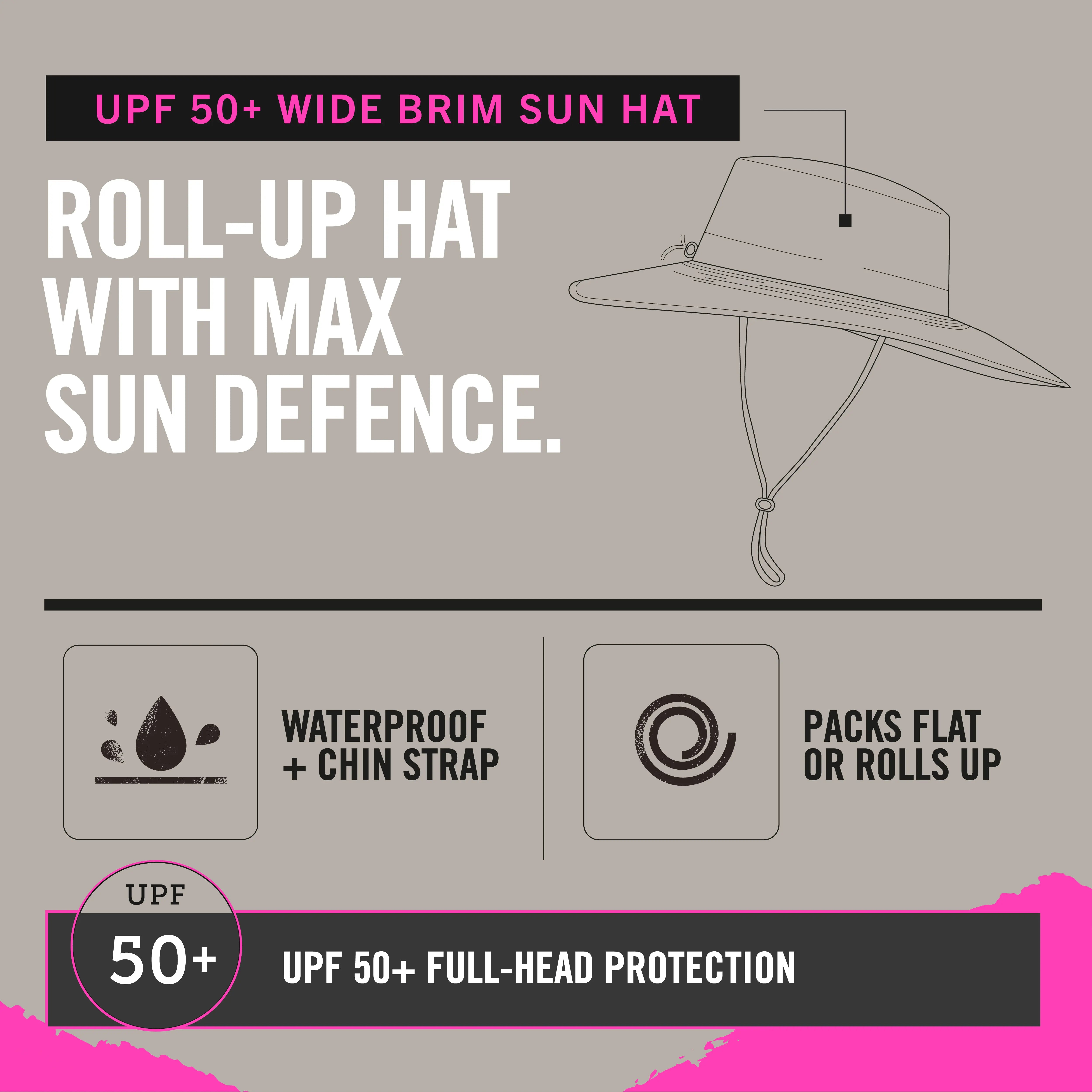 UPF 50+ Wide Brim Sun Hat
